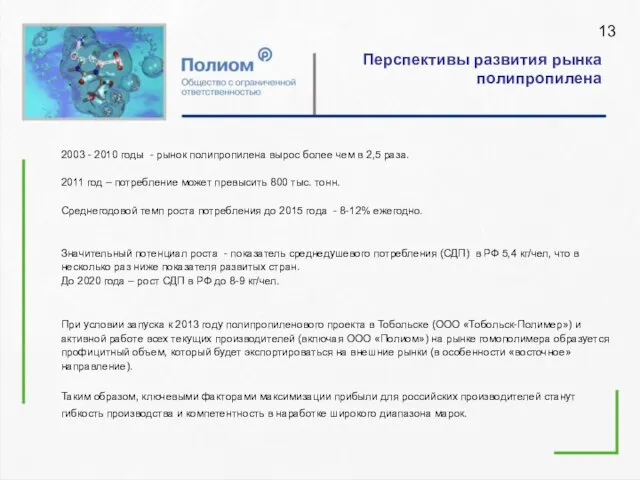 Перспективы развития рынка полипропилена 2003 - 2010 годы - рынок полипропилена вырос