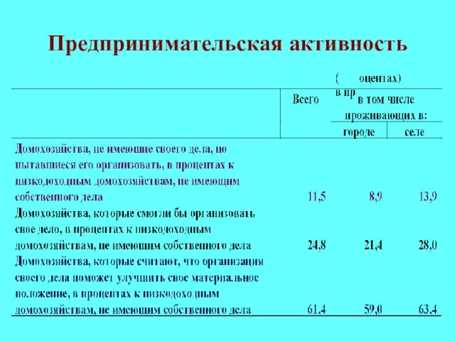 Предпринимательская активность