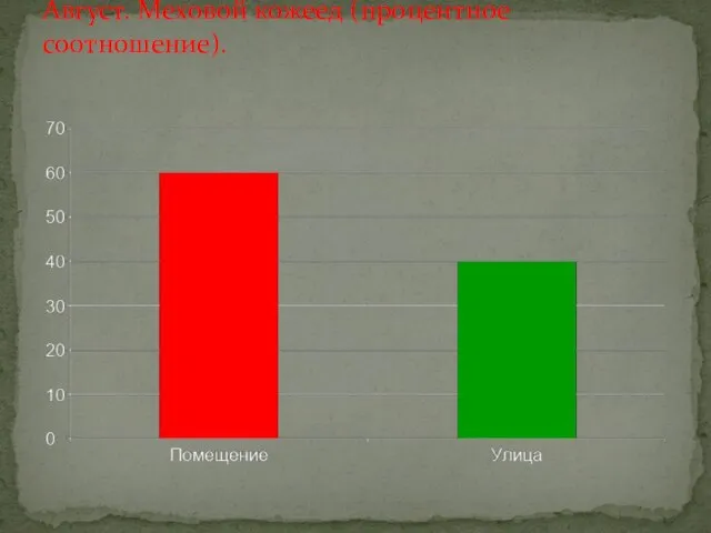 Август. Меховой кожеед (процентное соотношение).