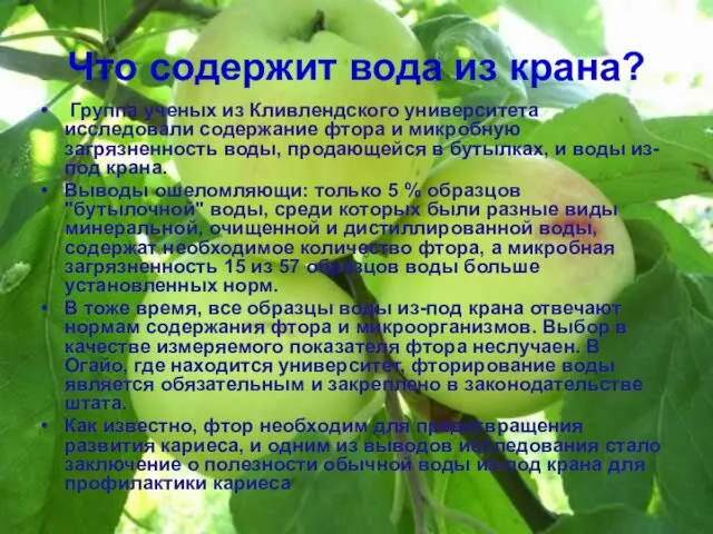 Что содержит вода из крана? Группа ученых из Кливлендского университета исследовали содержание