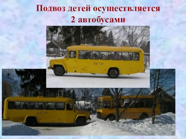 Подвоз детей осуществляется 2 автобусами