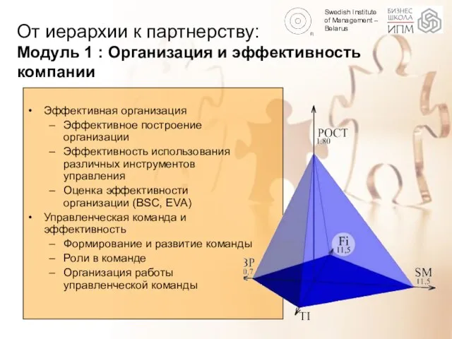 От иерархии к партнерству: Модуль 1 : Организация и эффективность компании Эффективная