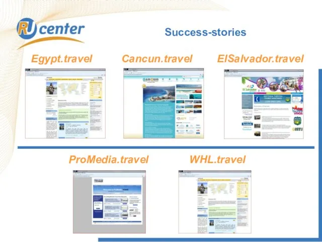 Как работает домен TEL? Success-stories Egypt.travel Cancun.travel ElSalvador.travel ProMedia.travel WHL.travel
