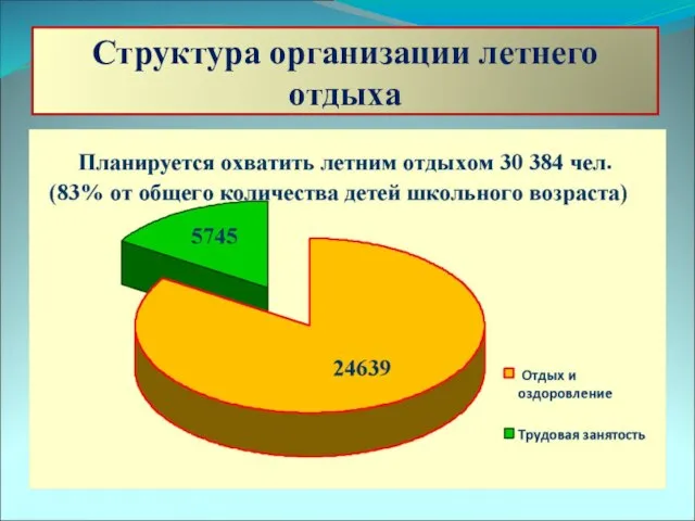 Структура организации летнего отдыха