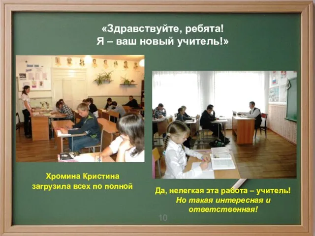 «Здравствуйте, ребята! Я – ваш новый учитель!» «Здравствуйте, ребята! Я – ваш