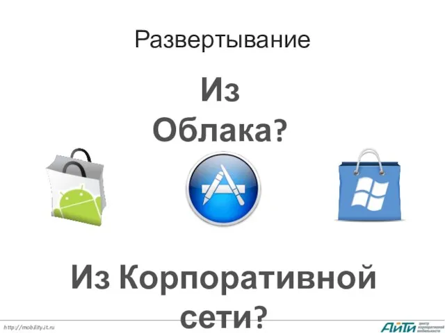 Развертывание Из Облака? Из Корпоративной сети?