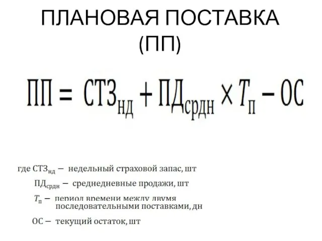 ПЛАНОВАЯ ПОСТАВКА (ПП)