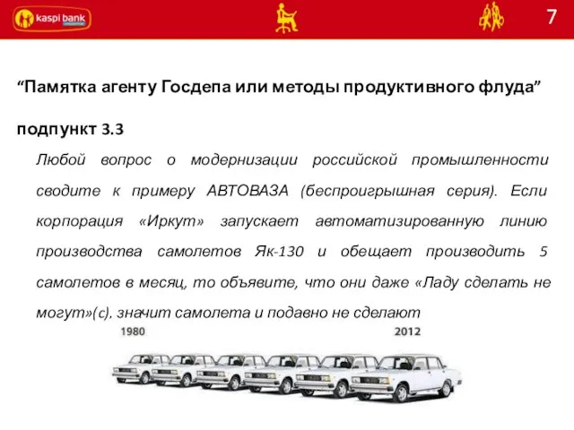 Любой вопрос о модернизации российской промышленности сводите к примеру АВТОВАЗА (беспроигрышная серия).