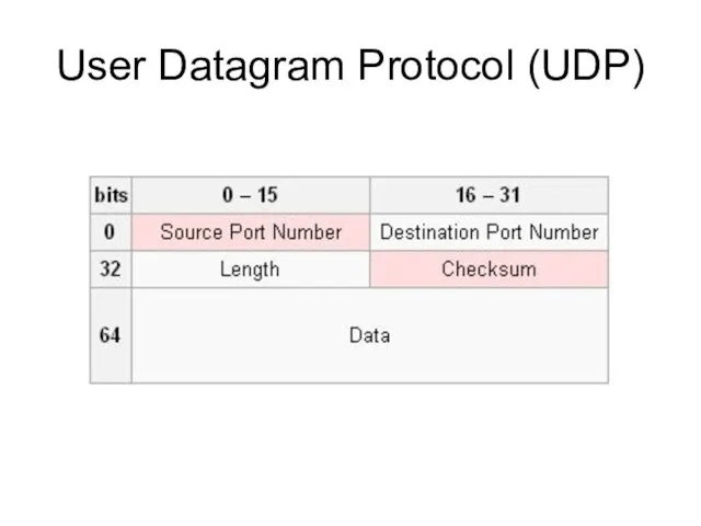 User Datagram Protocol (UDP)