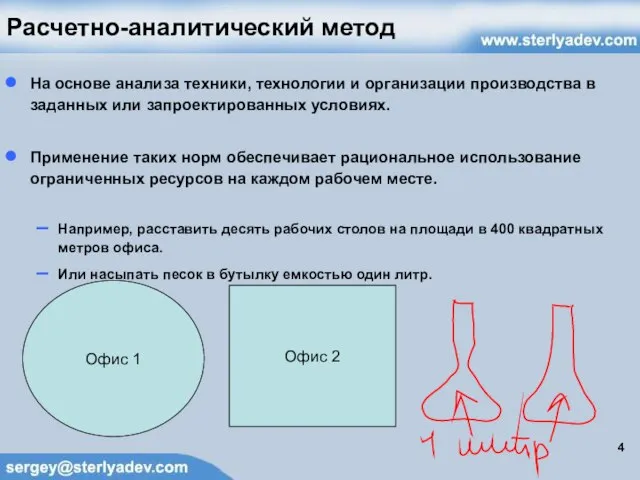 Расчетно-аналитический метод На основе анализа техники, технологии и организации производства в заданных