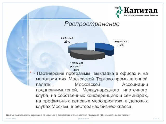 * - Партнерские программы: выкладка в офисах и на мероприятиях Московской Торгово-промышленной