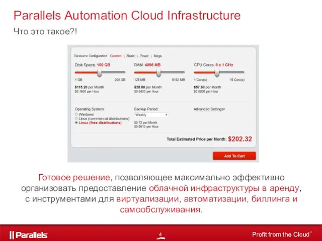 Parallels Automation Cloud Infrastructure Что это такое?! Готовое решение, позволяющее максимально эффективно