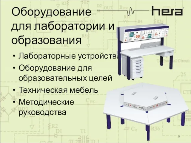 Оборудование для лаборатории и образования Лабораторные устройства Оборудование для образовательных целей Техническая мебель Методические руководства