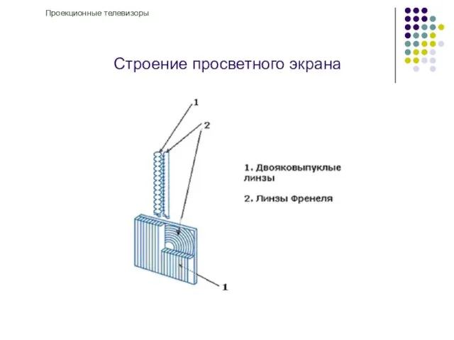 Строение просветного экрана Проекционные телевизоры