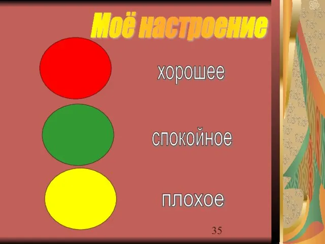 Моё настроение хорошее спокойное плохое