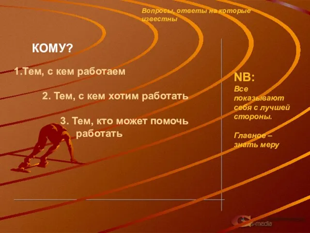 Вопросы, ответы на которые известны КОМУ? 1.Тем, с кем работаем 2. Тем,