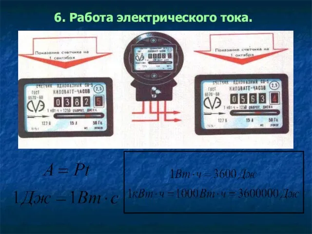 6. Работа электрического тока. !