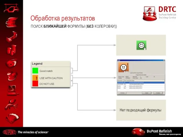 Обработка результатов ПОИСК БЛИЖАЙШЕЙ ФОРМУЛЫ (БЕЗ КОЛЕРОВКИ)) Нет подходящей формулы