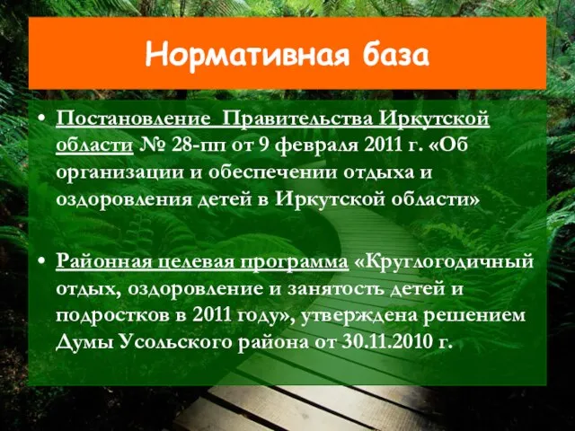 Нормативная база Постановление Правительства Иркутской области № 28-пп от 9 февраля 2011