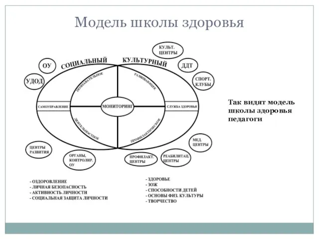 Модель школы здоровья Так видят модель школы здоровья педагоги