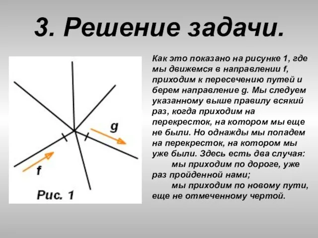 3. Решение задачи. Как это показано на рисунке 1, где мы движемся