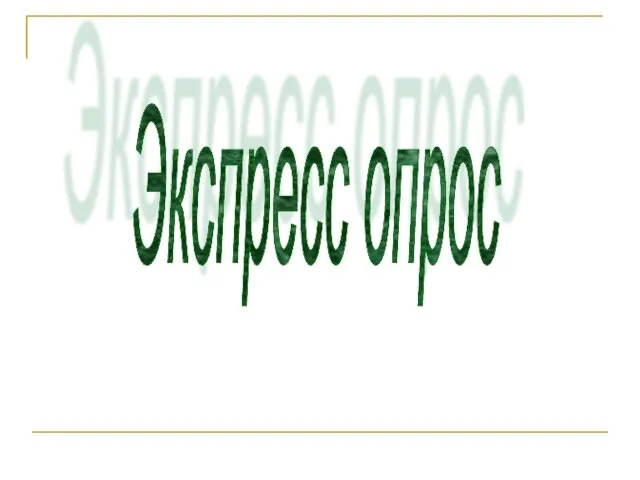 Экспресс опрос