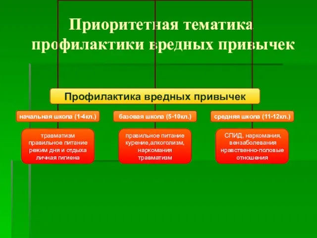 Приоритетная тематика профилактики вредных привычек