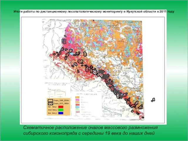 Итоги работы по дистанционному лесопатологическому мониторингу в Иркутской области в 2011 году