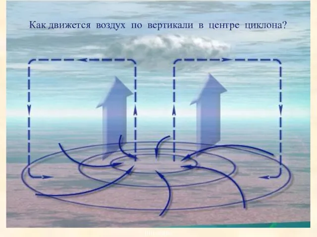 ЦИКЛОНЫ Как движется воздух по вертикали в центре циклона?