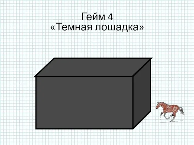 Гейм 4 «Темная лошадка»