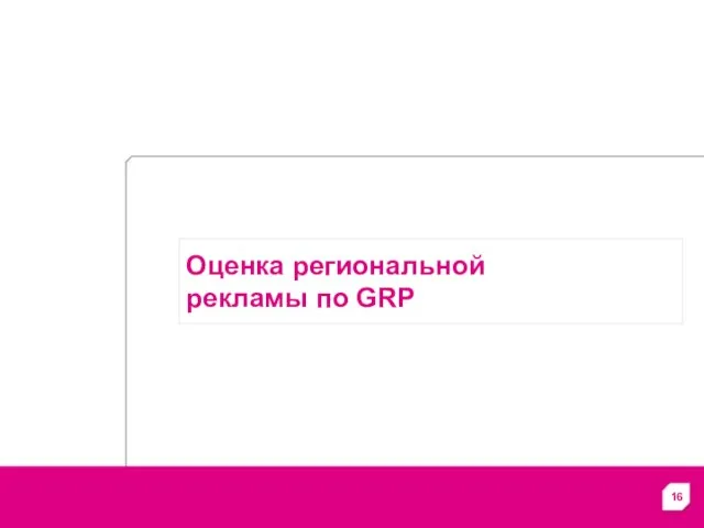 Оценка региональной рекламы по GRP