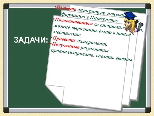 ЗАДАЧИ: Изучить литературу, поискать информацию в Интернете; Посоветоваться со специалистом, как можно