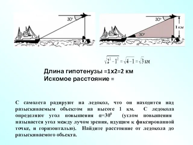 С самолета радируют на ледокол, что он находится над разыскиваемым объектом на