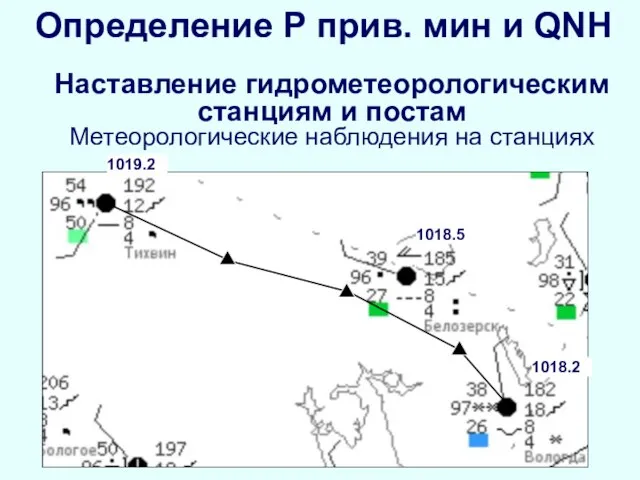 Определение Р прив. мин и QNH Наставление гидрометеорологическим станциям и постам Метеорологические наблюдения на станциях