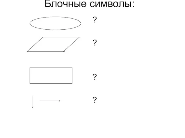 Блочные символы: ? ? ? ?