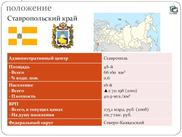 Социально-экономическое положение Ставропольский край