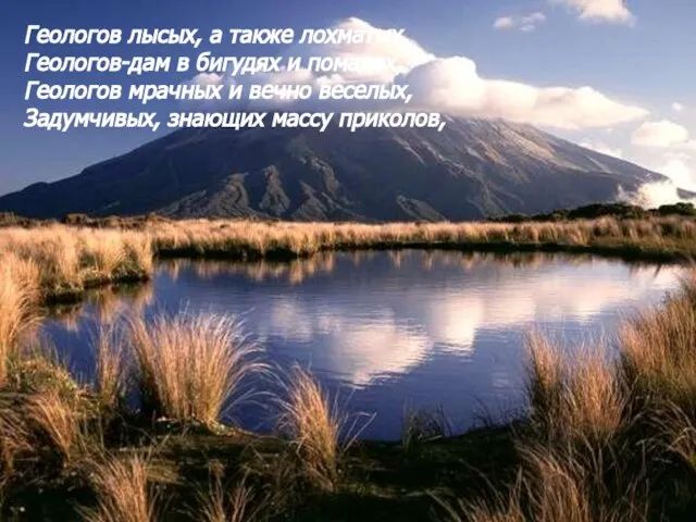 Геологов лысых, а также лохматых, Геологов-дам в бигудях и помадах, Геологов мрачных