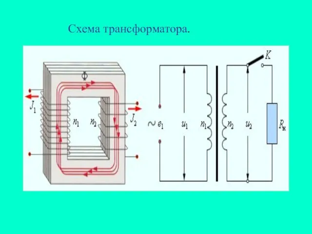 Схема трансформатора.