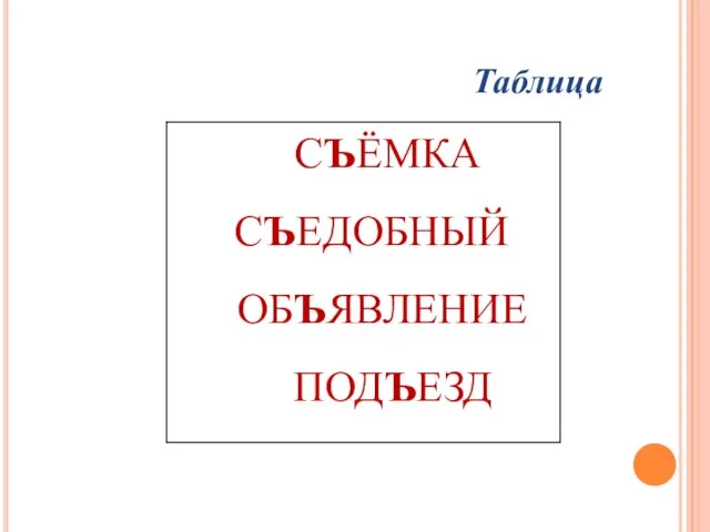 Таблица