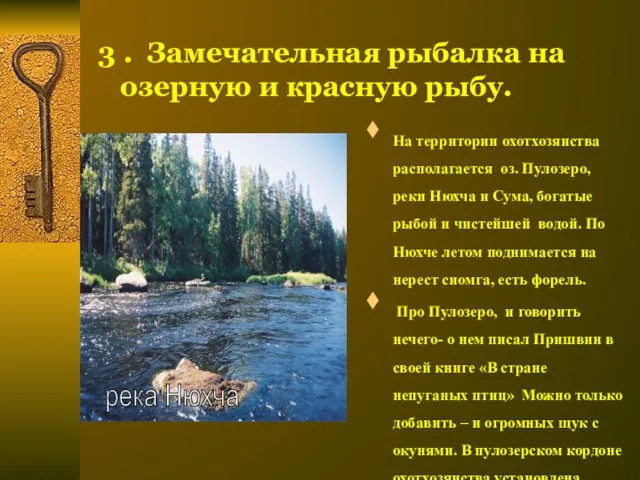 3 . Замечательная рыбалка на озерную и красную рыбу. На территории охотхозяиства