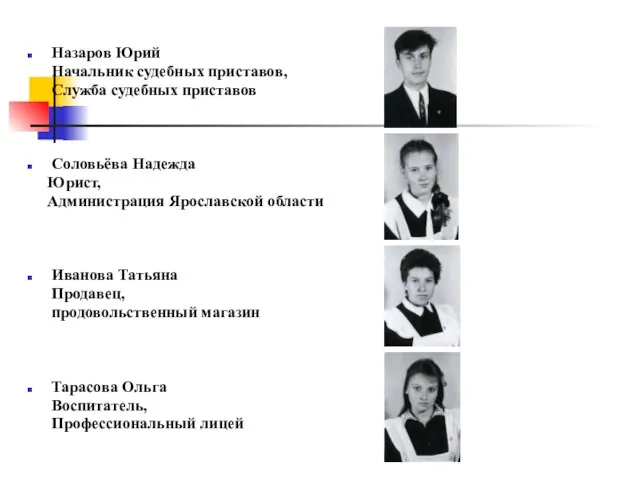 Назаров Юрий Начальник судебных приставов, Служба судебных приставов Соловьёва Надежда Юрист, Администрация