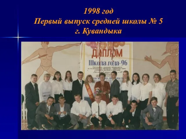 1998 год Первый выпуск средней школы № 5 г. Кувандыка