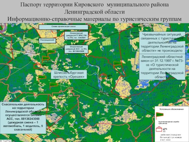 Шлиссельбургская крепость «Орешек» Ленинградский областной закон от 31.12.1997 г. №73-оз «О туристической