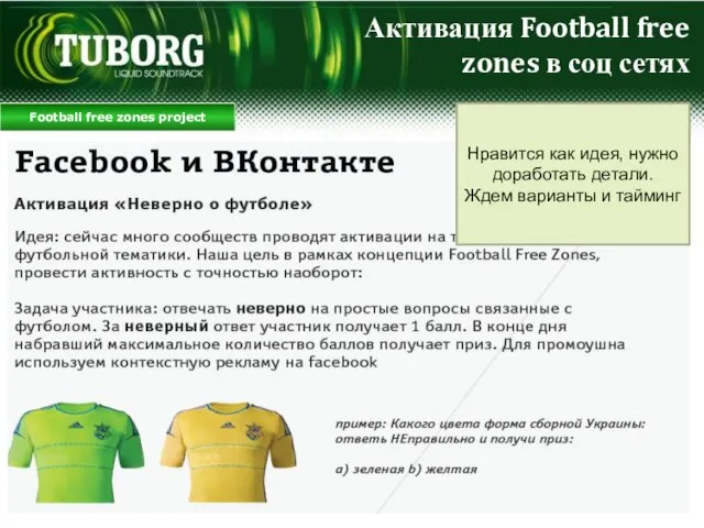 Football free zones project Активация Football free zones в соц сетях Нравится