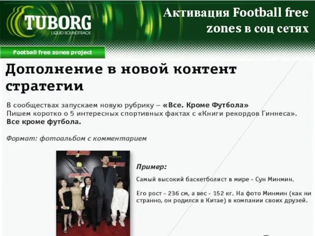 Football free zones project Активация Football free zones в соц сетях