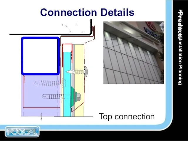 Connection Details Top connection Principals of Installation Planning