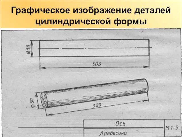 Графическое изображение деталей цилиндрической формы