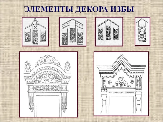 ЭЛЕМЕНТЫ ДЕКОРА ИЗБЫ