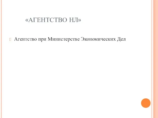 «АГЕНТСТВО НЛ» Агентство при Министерстве Экономических Дел