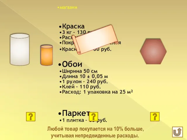 магазин Краска 3 кг – 130 руб. Расход: 1 кг на 8